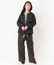 F1VAA45340 MK MICHEL KLEIN(小さいサイズ)(メゾン ドゥ サンク) 【小さいサイズ】タフタショート丈ダウン アイボリー