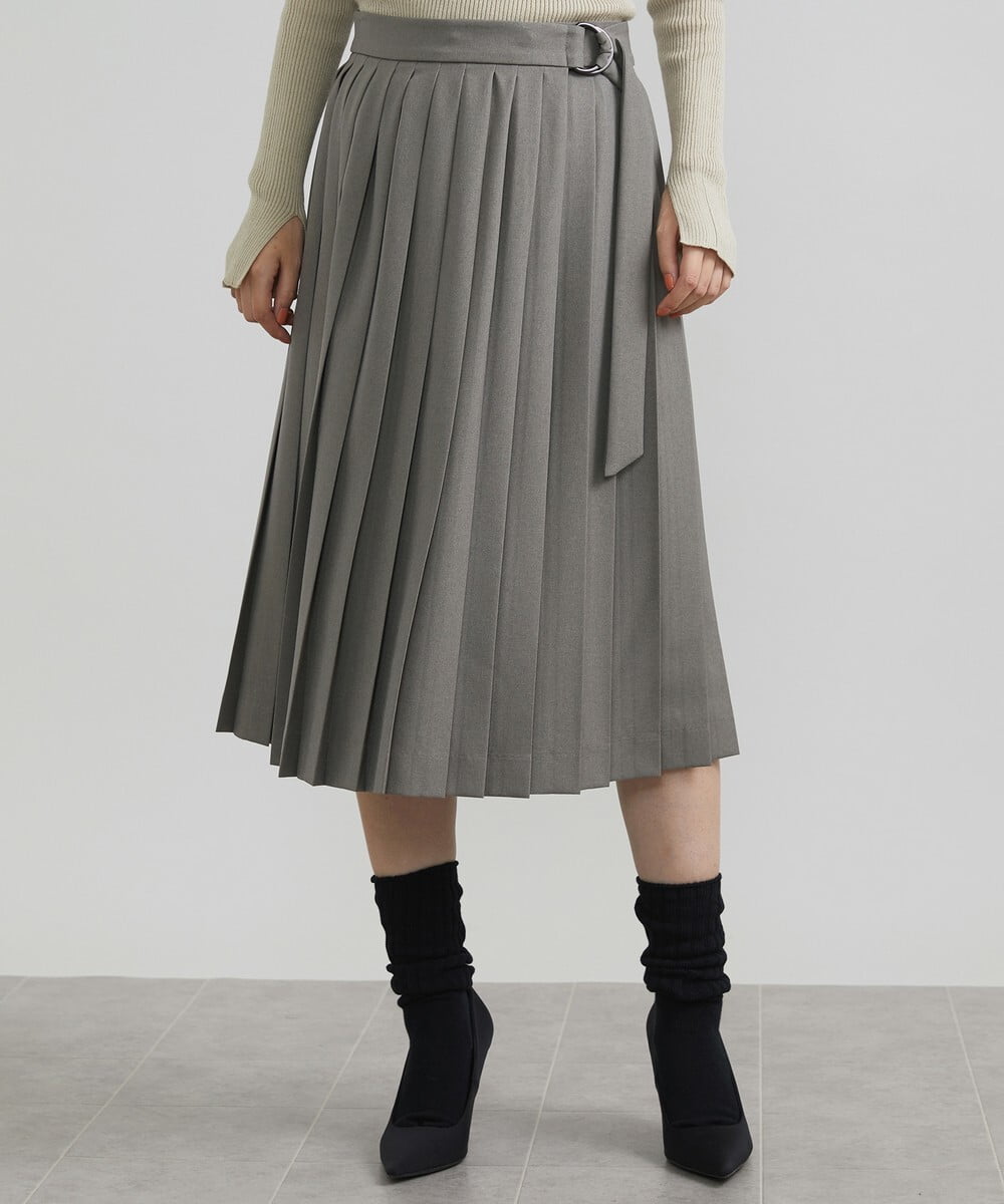 小さいサイズ]プリーツラップスカート(ひざ丈スカート) | MICHEL KLEIN