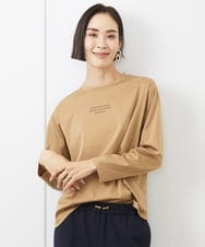 F6KAA40150 MICHEL KLEIN(小さいサイズ)(メゾン ドゥ サンク) [小さいサイズ]ロングスリーブロゴTシャツ ベージュ