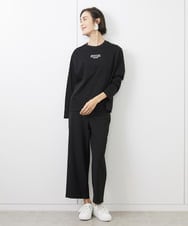 F6KAA40150 MICHEL KLEIN(小さいサイズ)(メゾン ドゥ サンク) [小さいサイズ]ロングスリーブロゴTシャツ ベージュ