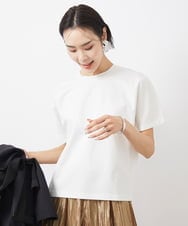 F6KGA05150 MICHEL KLEIN(小さいサイズ)(メゾン ドゥ サンク) [小さいサイズ]ワンポイント刺繍Tシャツ ホワイト