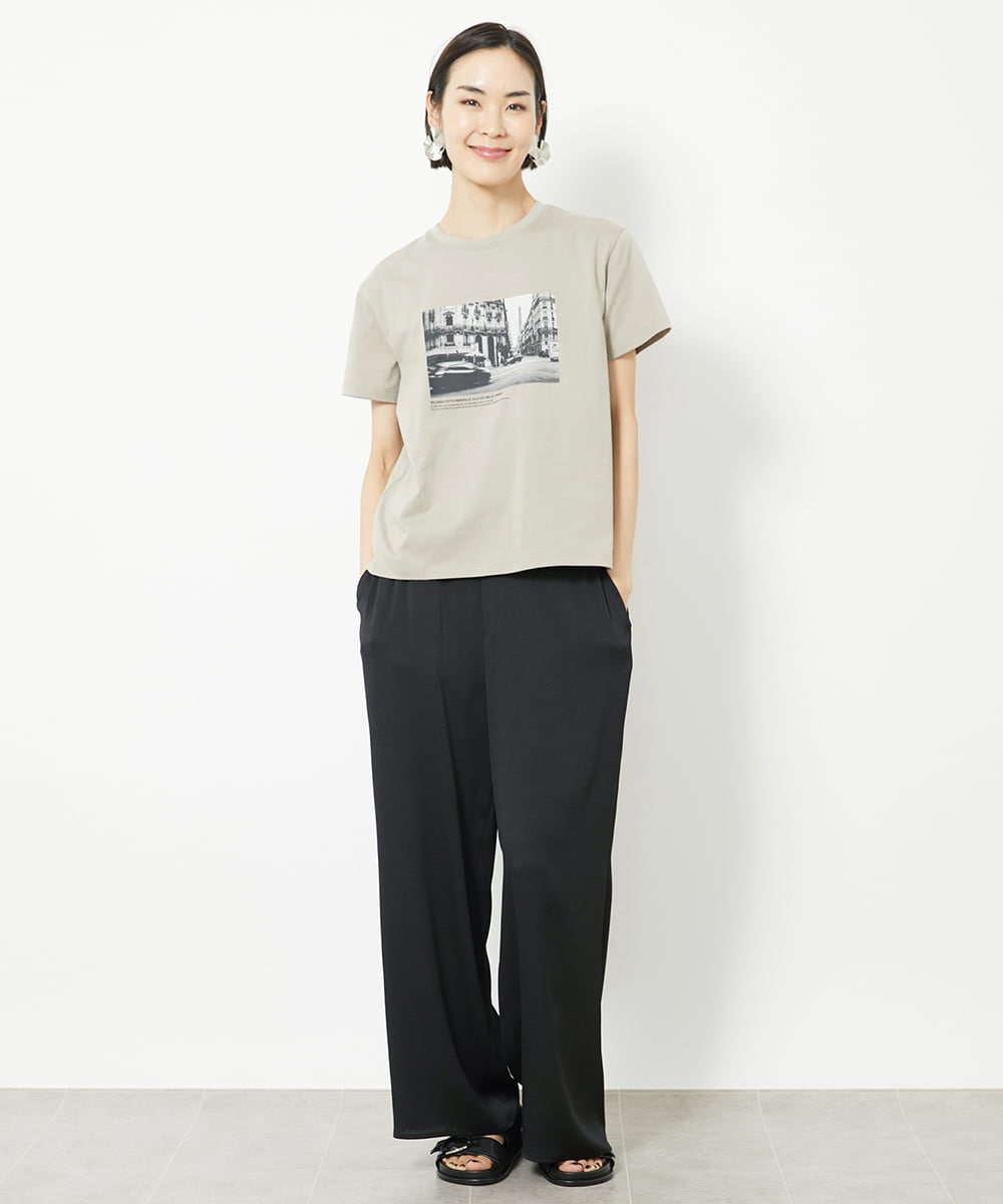 F6KJV40120 MICHEL KLEIN(小さいサイズ)(メゾン ドゥ サンク) [小さいサイズ]フォトプリントTシャツ ホワイト(90)