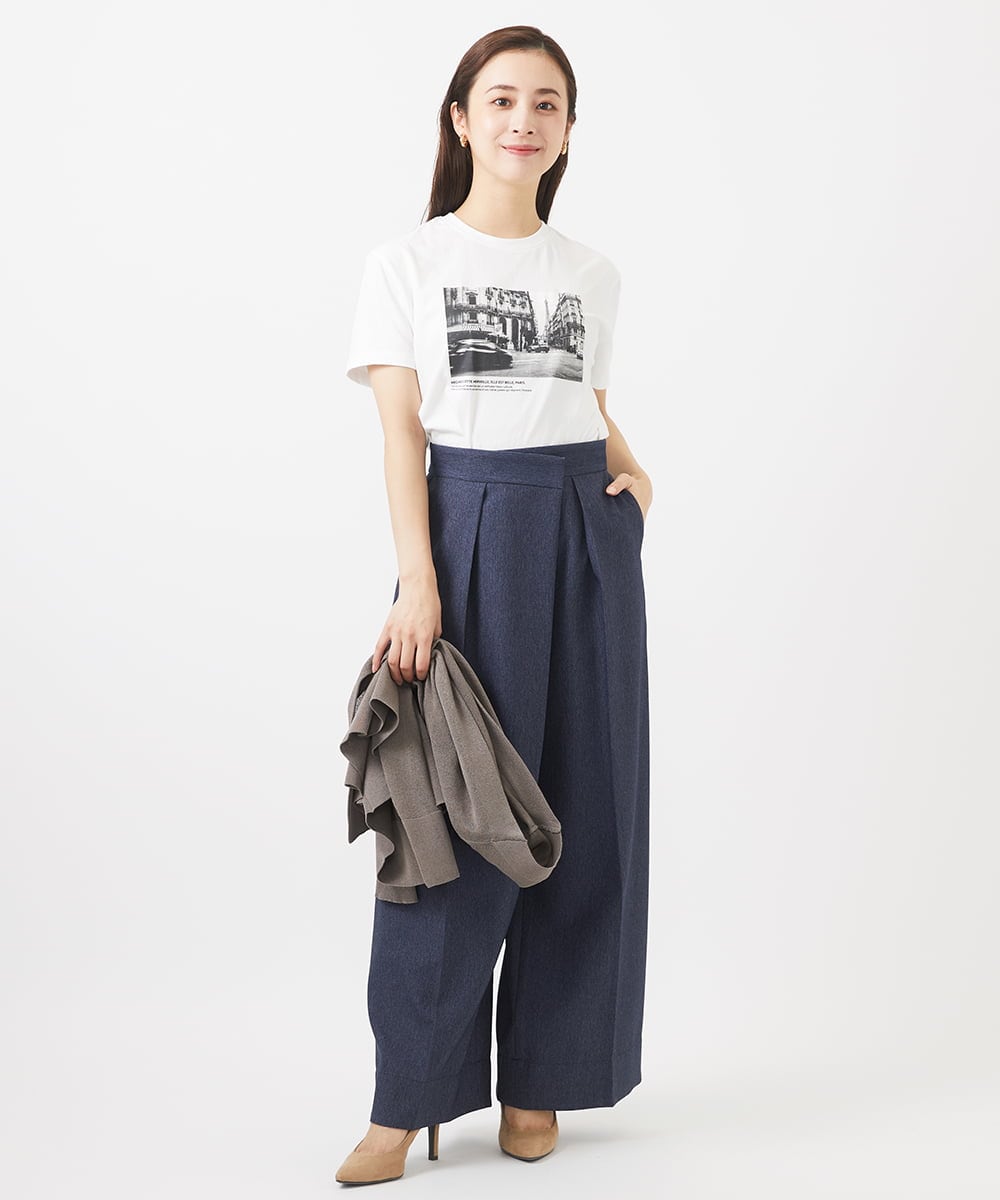 F6KJV40120 MICHEL KLEIN(小さいサイズ)(メゾン ドゥ サンク) [小さいサイズ]フォトプリントTシャツ ホワイト(90)