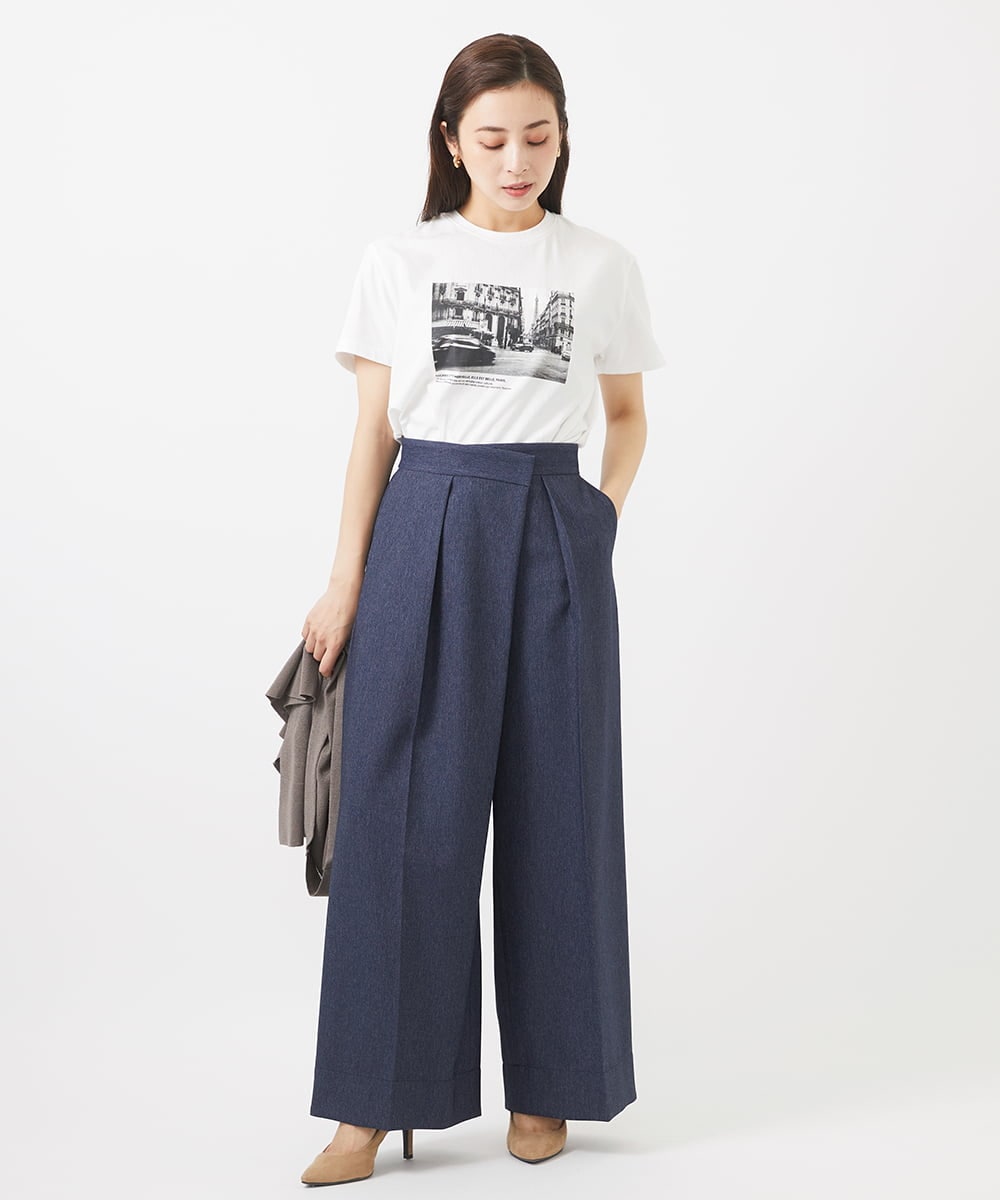 F6KJV40120 MICHEL KLEIN(小さいサイズ)(メゾン ドゥ サンク) [小さいサイズ]フォトプリントTシャツ ホワイト(90)