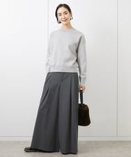 FMFAA47250 MICHEL KLEIN(ミッシェルクラン) ラメクルーネックニット ベージュ