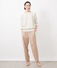 FMFDA17180 MICHEL KLEIN(ミッシェルクラン) ホールガーメント(R)ドルマンスリーブニット（7分袖） ブラック