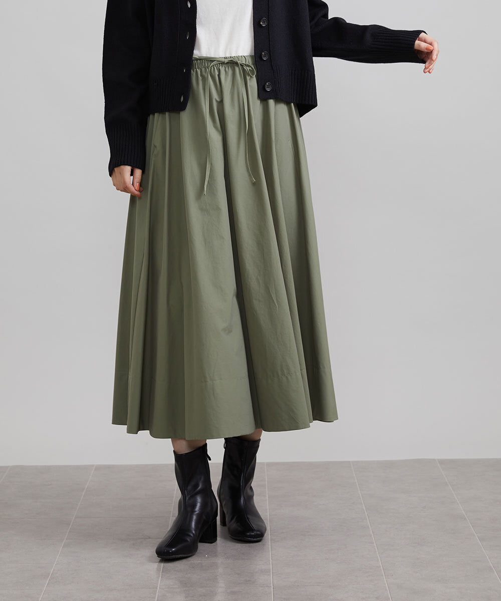 ナイロンコットンギャザースカート(ミモレ丈スカート) | MICHEL KLEIN