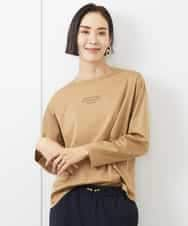 FMKAA40150 MICHEL KLEIN(ミッシェルクラン) ロングスリーブロゴTシャツ ベージュ