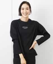 FMKAA40150 MICHEL KLEIN(ミッシェルクラン) ロングスリーブロゴTシャツ ベージュ