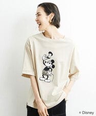 FMKGS66130 MICHEL KLEIN(ミッシェルクラン) ［DISNEY/ディズニー ミッキーマウス］オーバーサイズTシャツ（WEB限定） ホワイト(90)