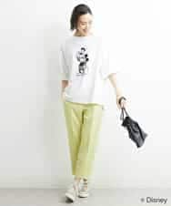 FMKGS66130 MICHEL KLEIN(ミッシェルクラン) ［DISNEY/ディズニー ミッキーマウス］オーバーサイズTシャツ（WEB限定） ホワイト(90)