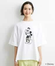 FMKGS66130 MICHEL KLEIN(ミッシェルクラン) ［DISNEY/ディズニー ミッキーマウス］オーバーサイズTシャツ（WEB限定） ホワイト(90)