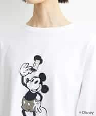 FMKGS66130 MICHEL KLEIN(ミッシェルクラン) ［DISNEY/ディズニー ミッキーマウス］オーバーサイズTシャツ（WEB限定） ホワイト(90)