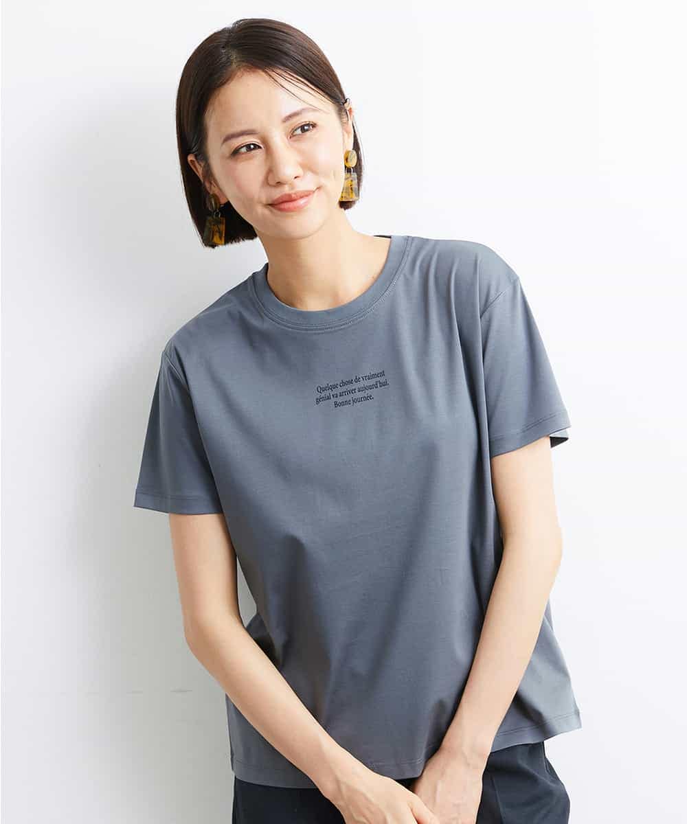 MICHEL KLEIN ミッシェルクラン 長袖 プリント Tシャツ ロンT - Tシャツ