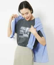 FMKJV40120 MICHEL KLEIN(ミッシェルクラン) フォトプリントTシャツ（WEB限定カラー） ライトグレー(91)