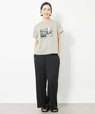 FMKJV40120 MICHEL KLEIN(ミッシェルクラン) フォトプリントTシャツ（WEB限定カラー） ライトグレー(91)