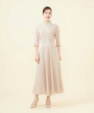 GBEAB06800 Sybilla(シビラ)  【SMART DRESS】サテンカットワークドレス ベージュ