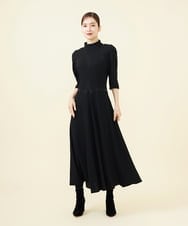 GBEAB06800 Sybilla(シビラ)  【SMART DRESS】サテンカットワークドレス ブラック