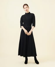 GBEAB06800 Sybilla(シビラ)  【SMART DRESS】サテンカットワークドレス ブラック