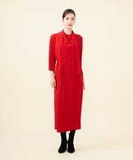 GBEAB07730 Sybilla(シビラ) 【SMART DRESS】スカーフデザインドレス レッド