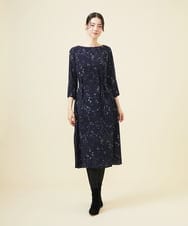 GBEAB09700 Sybilla(シビラ) 【WINTER BLUE】スターリースカイプリントドレス ネイビー