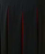 GBHJV04460 Sybilla(シビラ) バイカラープリーツフレアスカート ブラック×レッド