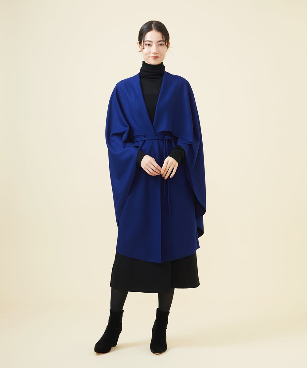 GBJAB14600 Sybilla(シビラ) 【WINTER BLUE】ケープ付きジレ ブルー