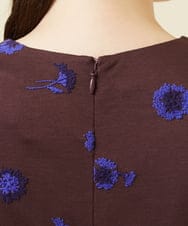 GBPAB18790 Sybilla(シビラ) サークルフラワー刺繍ジャージードレス ブラウン