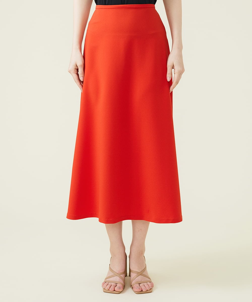 SYBILLA DRESS】フロントスリット スカート付きジャージードレス 