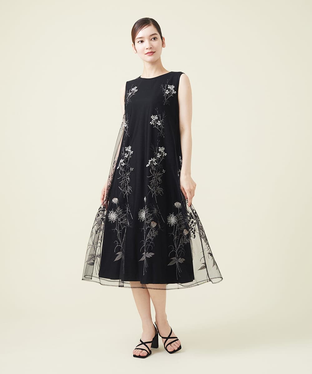 【PHILOSOPHY】Floral embroidery チュールDRESSフィロソフィー