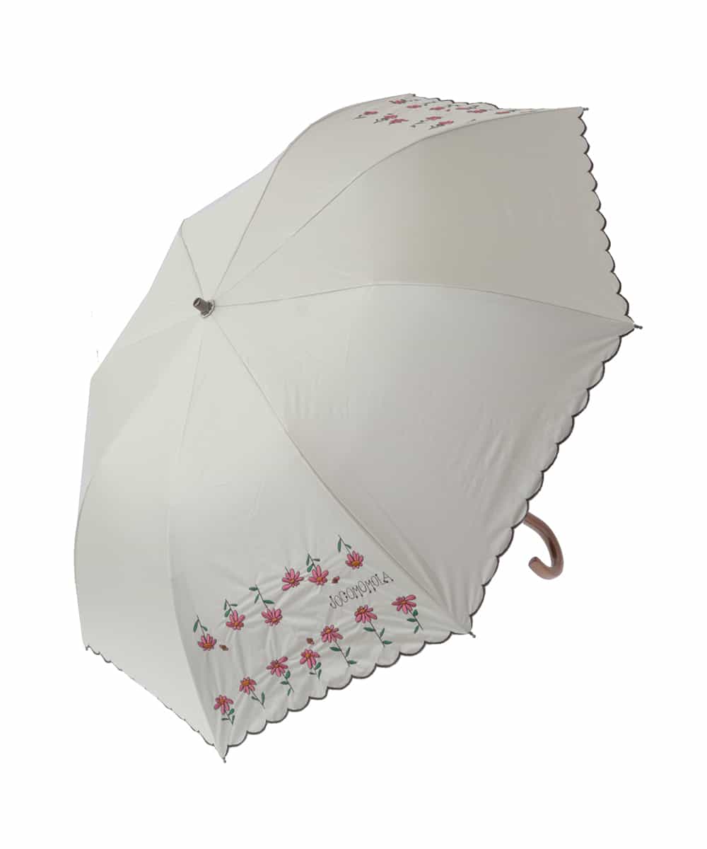 UV・晴雨兼用】フラワー刺繍デザイン折りたたみ傘(傘・日傘