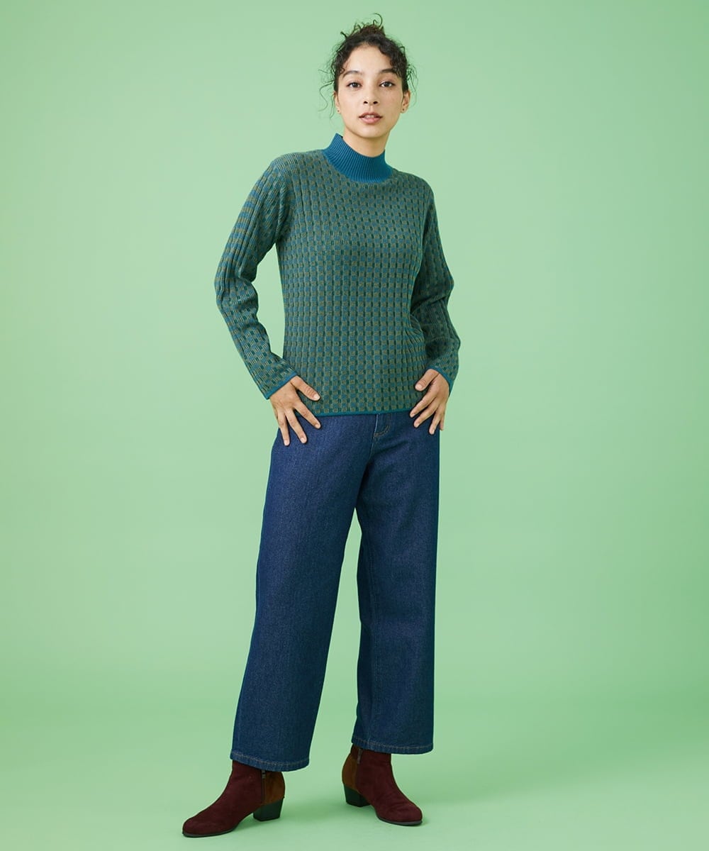 即発送可能】 ZARA ニットワイドパンツ ＋ ハイネックプルオーバー M