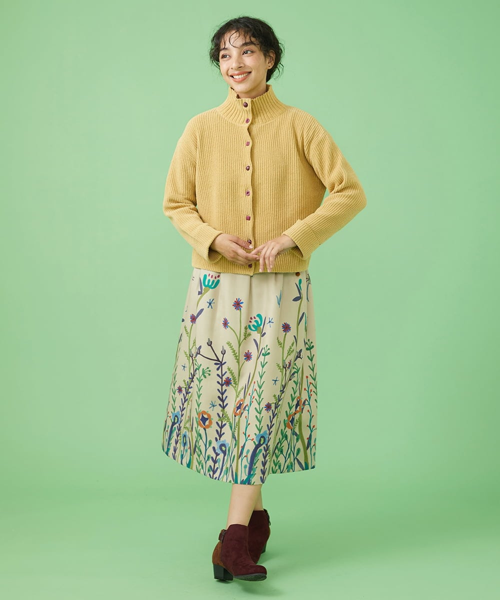 Guarida フラワープリントスカート(ミモレ丈スカート) | Jocomomola