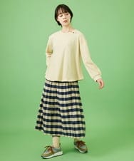 GJKDA34120 Jocomomola(ホコモモラ) Campo フレアリブカットソー パープル