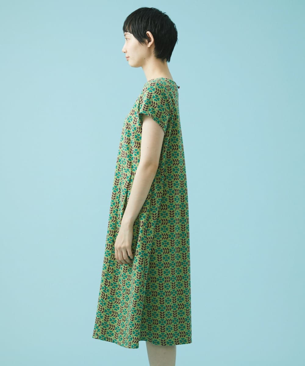 ミナペルホネン  cube  リネン 総刺繍 ワンピース ドレス
