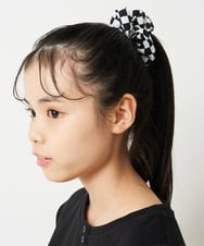 KGHHP42009 a.v.v KIDS(アー・ヴェ・ヴェ) [KIDS]フラッグチェック柄シュシュ ラベンダー