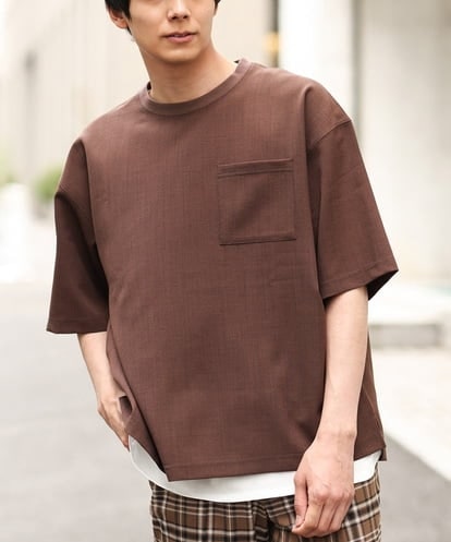 KHBHP62059 a.v.v MEN 【S-XXL/2SET】カットソー付きシャツプルオーバー