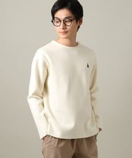 KHFAA60044 a.v.v MEN(アー・ヴェ・ヴェ) 【人気シリーズがニットで登場！】エッフェル刺繍ボートネックニット アイボリー