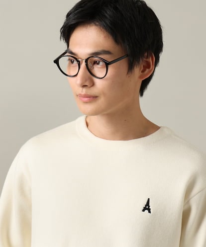 KHFAA60044 a.v.v MEN 【人気シリーズがニットで登場！】エッフェル刺繍ボートネックニット