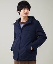 KHJAS04130 a.v.v MEN(アー・ヴェ・ヴェ) 【M-XXL】ストレッチサーモライト中綿フードブルゾン ブラック