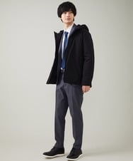 KHJAS04130 a.v.v MEN(アー・ヴェ・ヴェ) 【M-XXL】ストレッチサーモライト中綿フードブルゾン ブラック