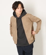 KHJKS11089 a.v.v MEN(アー・ヴェ・ヴェ) 【累計5,700枚販売】フェイクスエードリブブルゾン カーキ