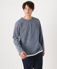 KHKEA04044 a.v.v MEN(アー・ヴェ・ヴェ) 【春の新作】ツイルシャンブレーフェイクレイヤードカットソー ライトグリーン