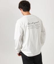 KHKEA10049 a.v.v MEN(アー・ヴェ・ヴェ) 【春の新作】PARISフォトプリントワイドシルエットロングTシャツ ライトグレー