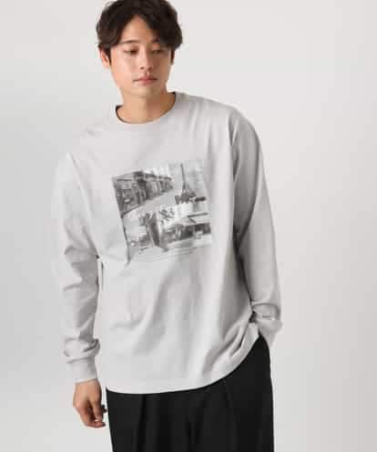 KHKEA10049 a.v.v MEN 【コットン100％】PARISフォトプリントワイドシルエットロングTシャツ