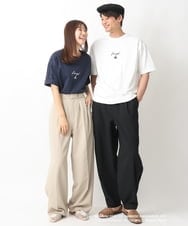 KHKGV15054 a.v.v MEN(アー・ヴェ・ヴェ) 【KANGOL】スクエアプリントロングシルエットTシャツ ネイビー