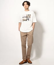 KHKGV32044 a.v.v MEN(アー・ヴェ・ヴェ) 【接触冷感】PARISフォトプリントワイドシルエットTシャツ ホワイト