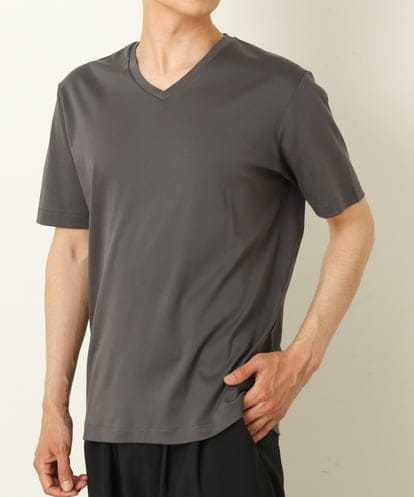 KHKHP41029 a.v.v MEN 【S-XXL/多機能】シルケットスムースVネックカットソー