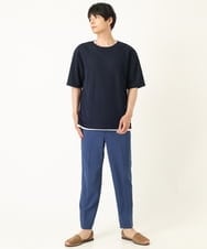 KHKHP72039 a.v.v MEN(アー・ヴェ・ヴェ) 【S-XXL/2SET】ライトアゼダブルフェイスレイヤードカットソー ブルー