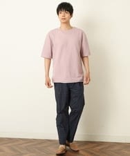 KHKHP72039 a.v.v MEN(アー・ヴェ・ヴェ) 【S-XXL/2SET】ライトアゼダブルフェイスレイヤードカットソー ブルー